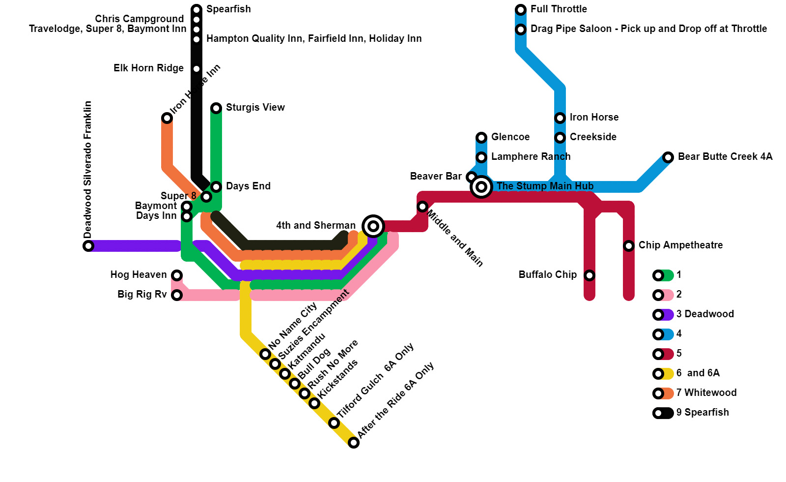 Da Bus Sturgis Route Map 2022 Rally Routes – Da Bus / Sturgis Transit