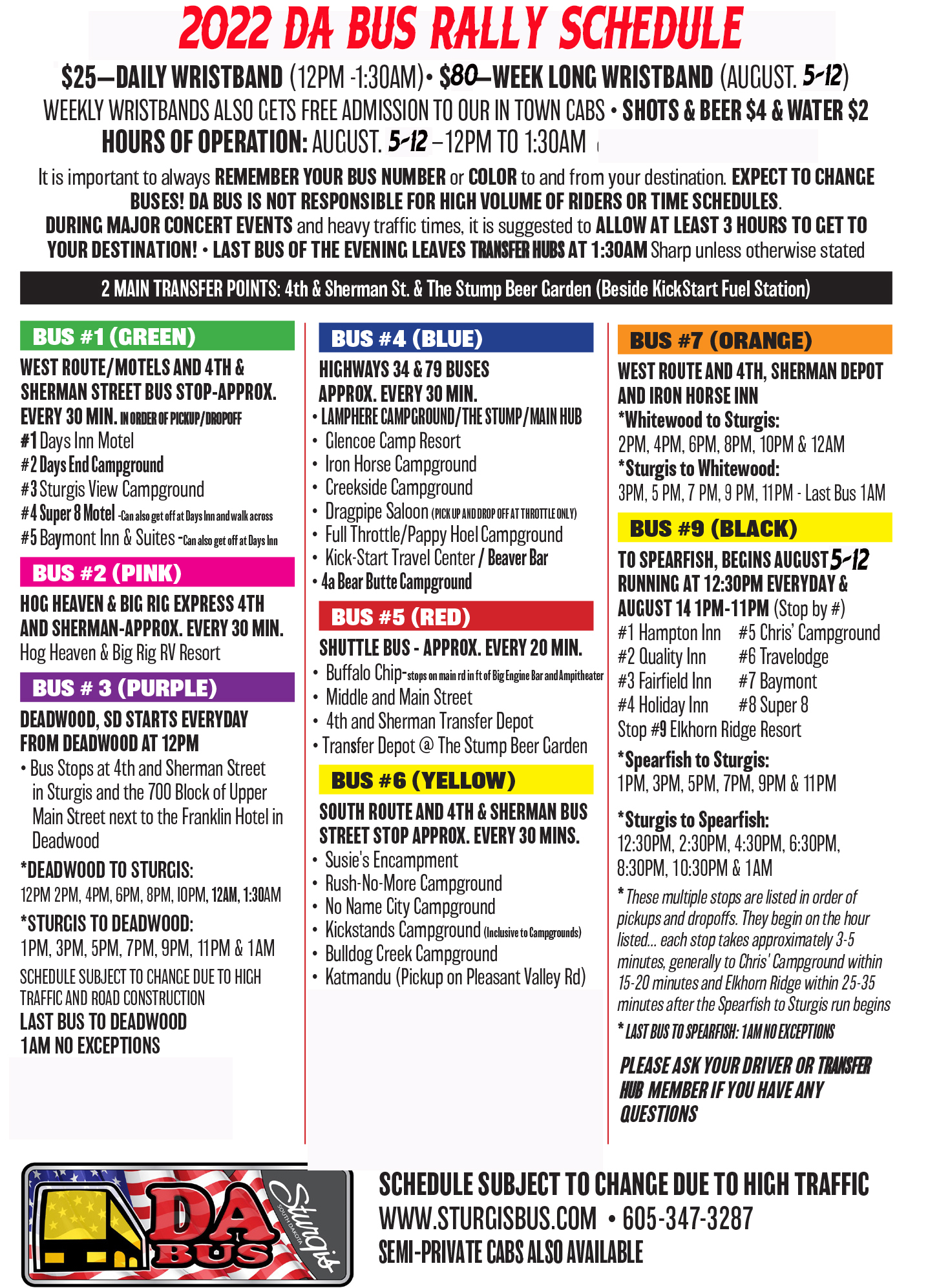Da Bus Sturgis Route Map 2022 Rally Routes – Da Bus / Sturgis Transit
