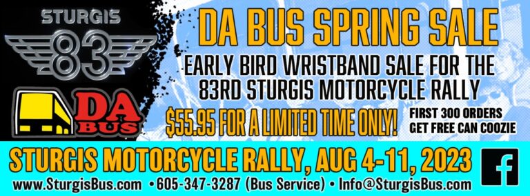 2023 Rally Wristbands Da Bus Sturgis Transit